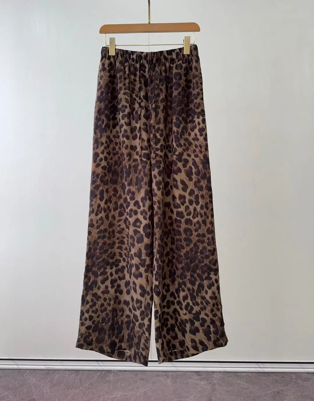 2026 vintage leopard print wide leg pants