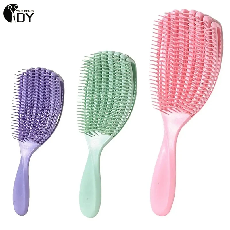 Detangling Hair Brush Octopus Hairbrush Pink Massage Detangler Brush For Curly Hair Thick Hair Octopus Hairbrush Styling Tool