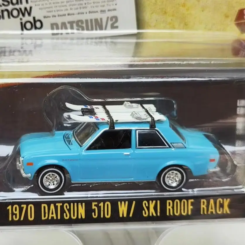 

1:64 Ретро рекламный автомобиль серии 7-1970 Datsun 510 и багажник на крышу 39100-C Усовершенствованная модель автомобиля Коллекционные предметы