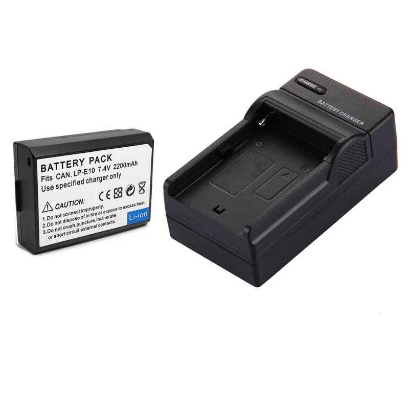 

2200mAh LP-E10 LP E10 Li-ion Battery for Canon EOS 1100D 1200D 1300D 1500D 2000D 4000D Rebel T5 T6 KISS X50 X70 Camera Battery
