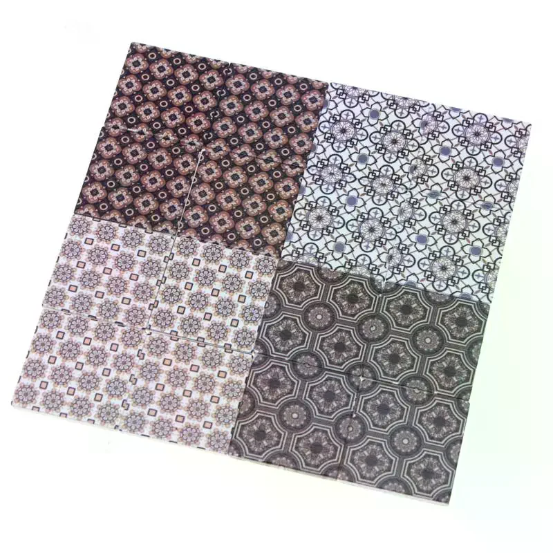 9Pcs Kitchen Living Room Floor Furniture Accessories 30*30mm Dollhouse Mini Simulation Double-sided Wooden Floorboards Model