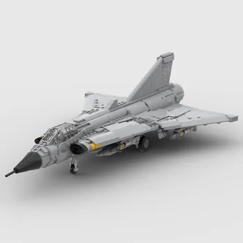 1254pcs WW2 military MOC 1:35 scale J-35 Draken jet fighter model creative ideas high technology ChildrenToy gift fighter aircraft blocks