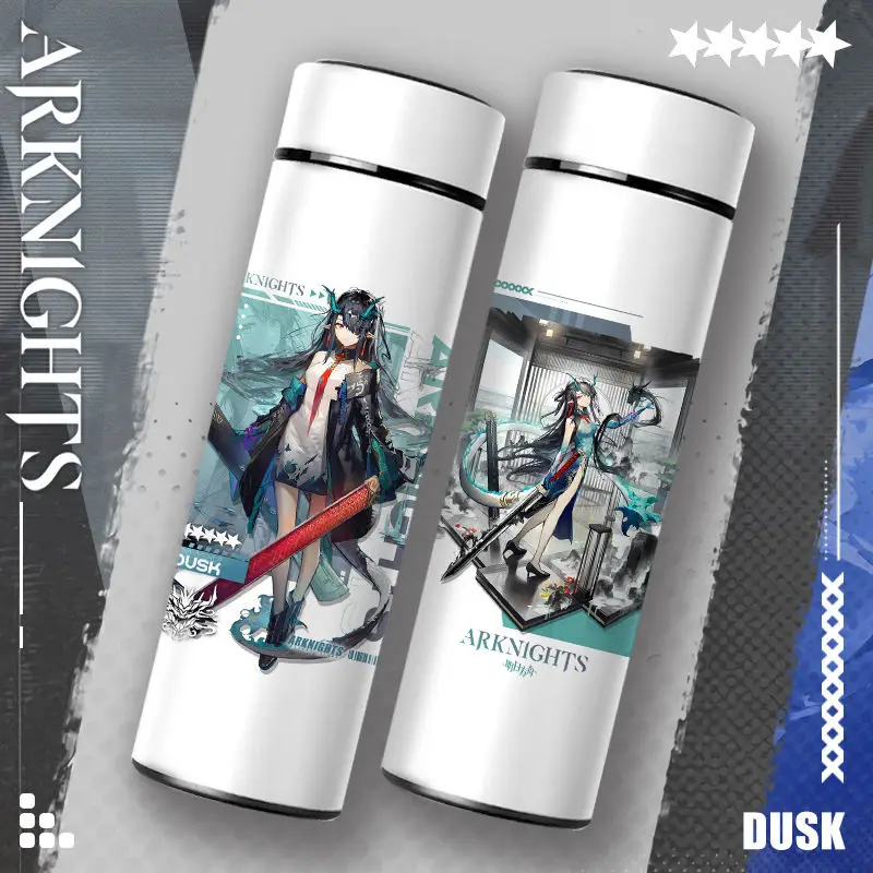 Game Arknights Cos Exusiai Lappland Skadi Texas The Omertosa Amiya Etc. Unisex Digital Display Thermos Cup Gift