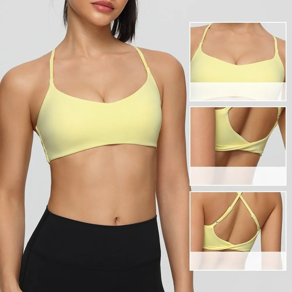 Women's Fitness Sports Bra Adjustable Straps Shockproof Running Gym Yoga Workout Bra