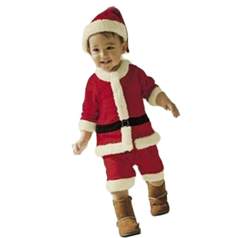 Weihnachtsmann-Kostüm für Kinder, Mädchen, Jungen, Weihnachtsmann-Anzug, Weihnachtsmann-Kostüm, Zubehör, Party, Cosplay,