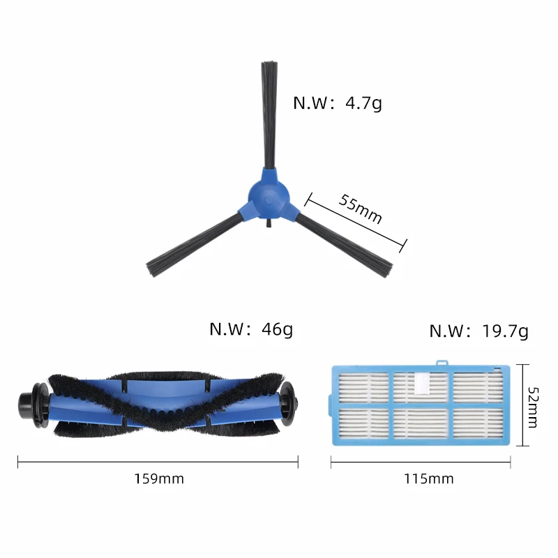 For Goovi 1600PA D380, D382, Coredy R3500 R3500S, R550(R500+), R650, R700, R750, iMartine C800, D900C Robot Vacuum Accessories