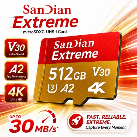 High-Speed Storge SD Card 128GB Original Micro TF Card 512GB Class 10 High Speed Transfer  for Camera/PC/Phone