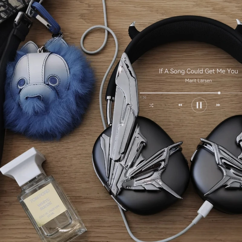 For Airpod Max Case Cover Custom Original Design Butterfly Wings Headphone Decoration 3DPrinted Resin Suitable for Earphone Y2K