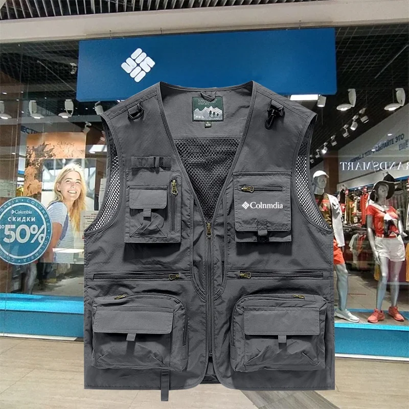 

Outdoor Sports Vest Men's Summer Large Size V-ne Fiing Photoaphy Casual Workwear Multi-ket Faionable Ci Sle