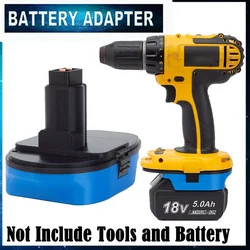 Conversor de adaptador de bateria para bateria de lítio Makita 18V para ferramenta de broca de chave de fenda DeWalt Ni-Cd Ni-Mh 18V (sem baterias)