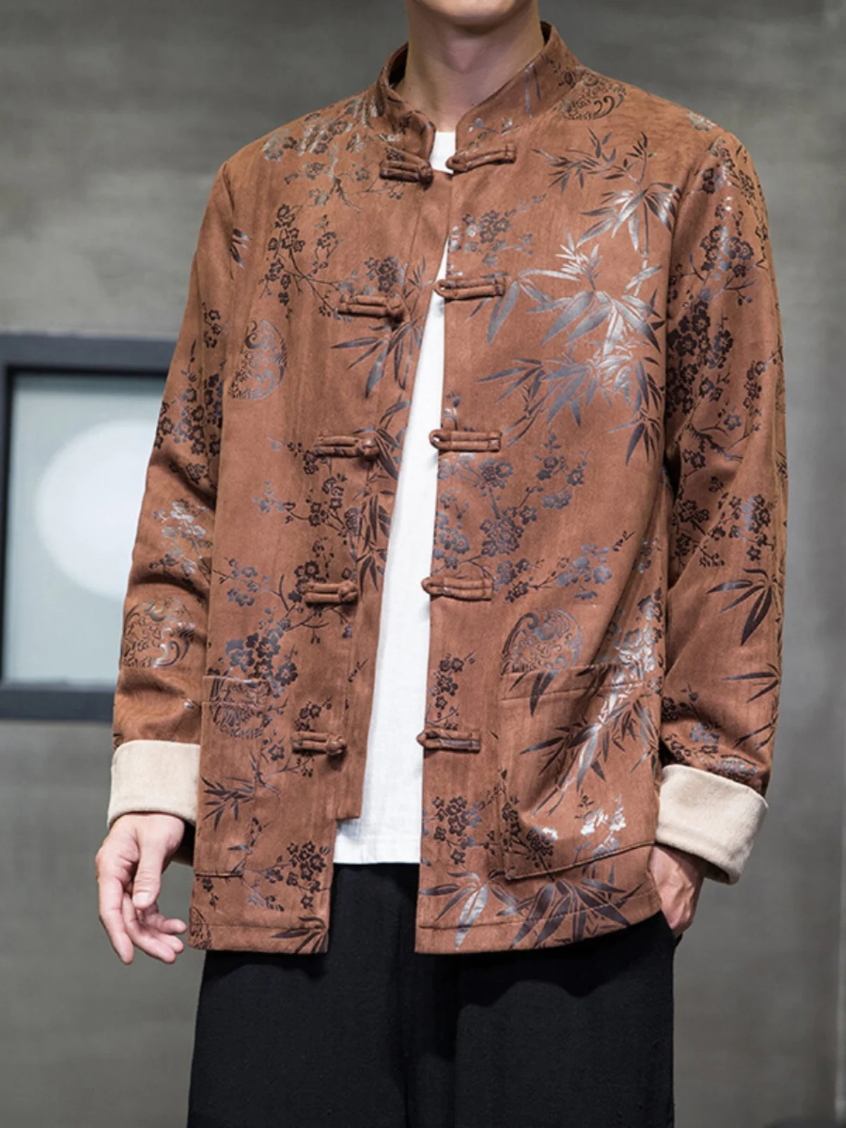 新しい中国風メンズジャケットコート春秋ルーズ大きいサイズ唐漢服中山スーツ若者人気スタンダードフィットアウターウェア