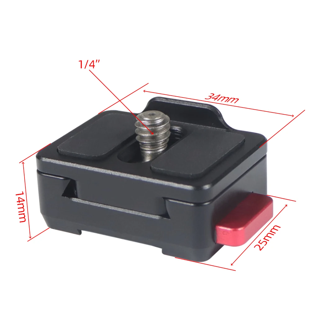 Einstellbarer Schnellverschluss-Kugelkopf Kalt schuh halterung Monitor halterung Blitz halterung Blitzschuh adapter DSLR-Kameras Käfigs tabilisator – Detail 1