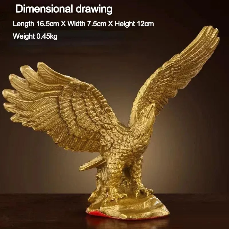 Vintage Copper Great Exhibition Eagle Ornament Fengshui Office Eagle Wings Soaring Spread Wings Living Room Home Jewelry