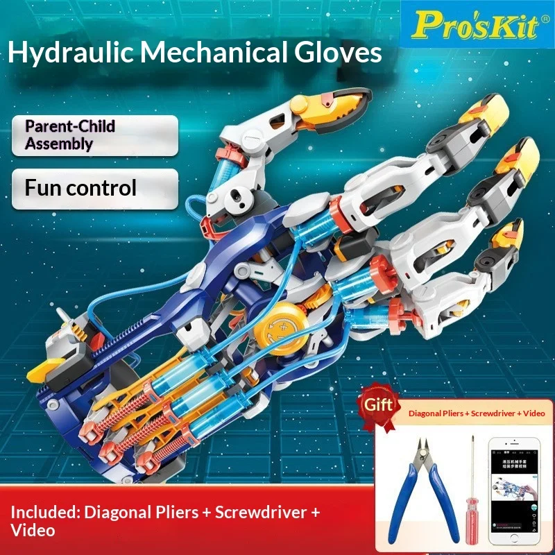 

Proskit Hydraulic Robotic Arm Mechanical Assembly Building Kit Hydraulic Powered Science Experiment Toy For Adult Hobbyist