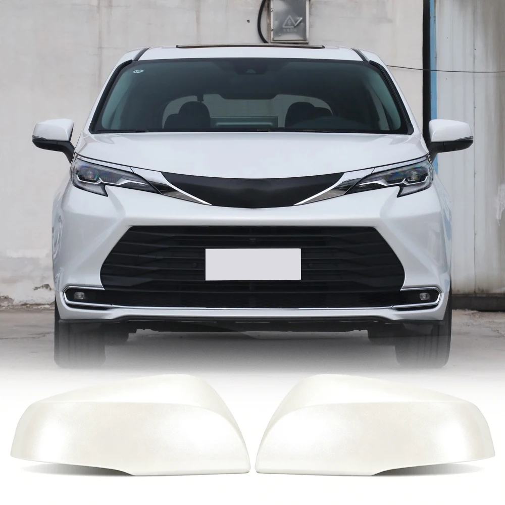 Car Accessories Cover Mirror Rearview Mirror Housing For Toyota Sienna 2021 2022 2023 2024 With light slot Replace Mirror