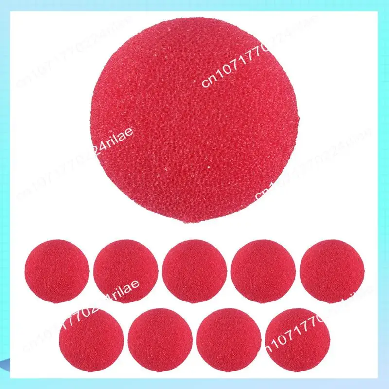 

A17Z 10Pcs Adorable Red Ball Sponge Clown Nose For Party Wedding Decoration Christmas Halloween Costume Magic Dress Accessories