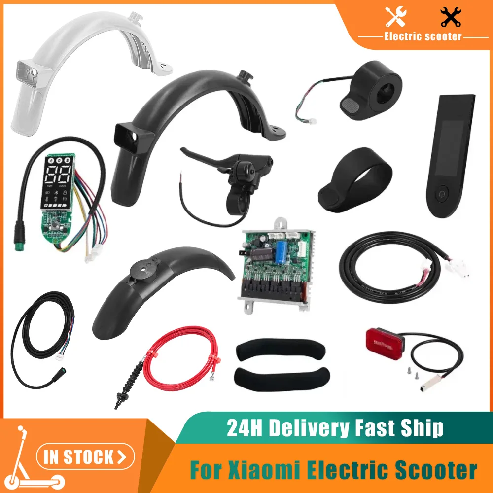 Led Display Dashboard Control Brake Lever Throttle Finger Dial For Xiaomi Mi3 Lite Electric Scooter Fender Taillight Cable Parts