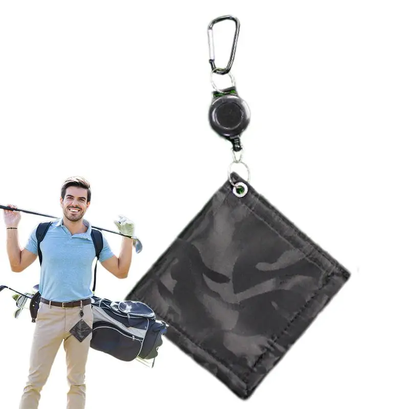 

Golf Club Cleaning Towel Portable Golf Towel With Carabiner Clip Golf Accessories Cleaner Tool Quickly Remove Sand Mud Dirt And