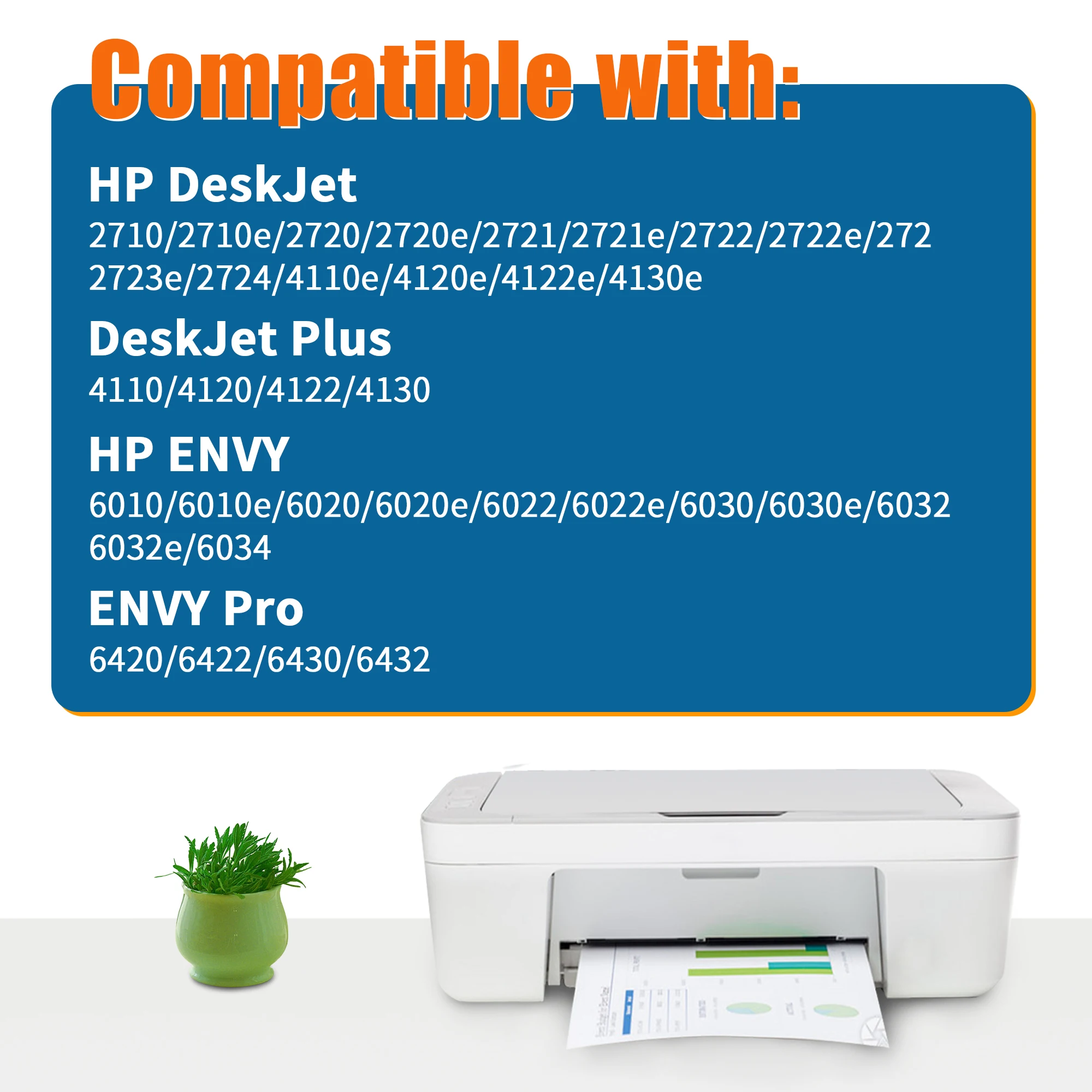 Jhaan 305XL Multipack-2P Tintenpatronen kompatibel mit HP 305XL für DeskJet 2700 2720, DeskJet Plus 4120 4130, Envy 6000 6010 – Detail 2