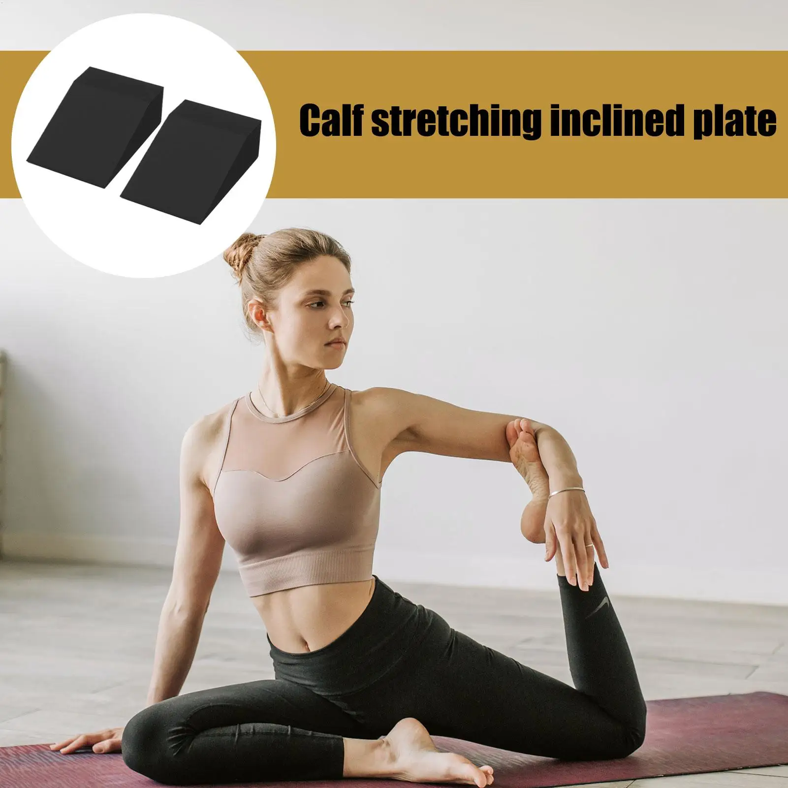 

Incline Board Stretching Board Portable Physical Balance Wedge For Pilates Yoga Weightlifting Training Home Gym Standing Fitness