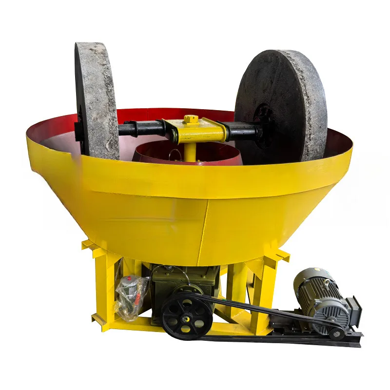 

1-Ton Wheeled Ore Grinder, Energy-Saving Grinding Machine, Alluvial Gold Extraction Equipment, Stable Operation