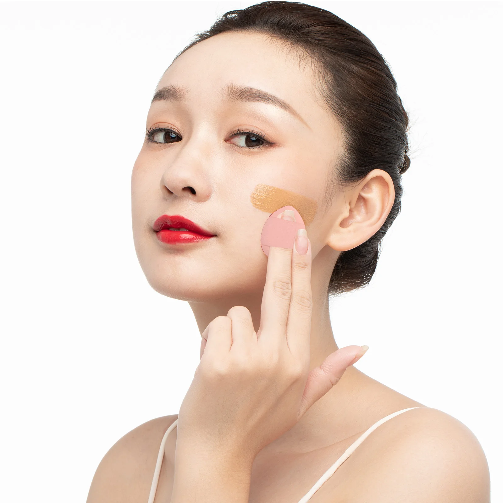 

25pcs Applicator Fabric Finger Powder Makeup Women Mini Foundation Powder For Makeup Puff Finger Puff Supplies