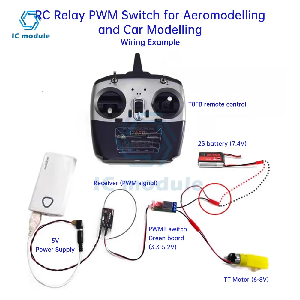 PWM Electronic Switch Relay 5-18V Aerial Light Control Model Airplane Car Model Boat Model Remote Control