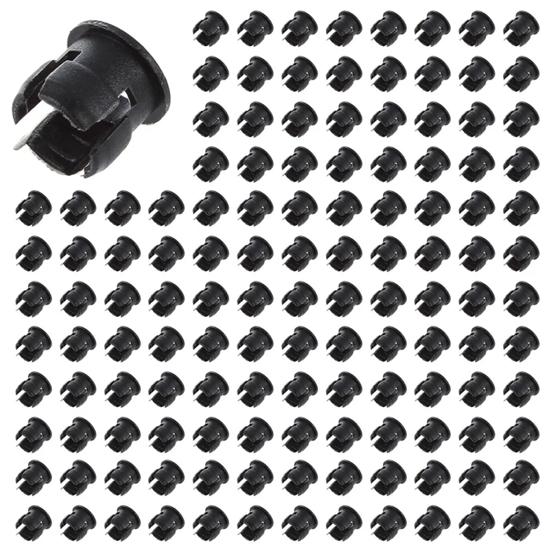 

LICE-250Pcs 5 мм черный пластиковый светодиодный держатель с зажимом для дисплея