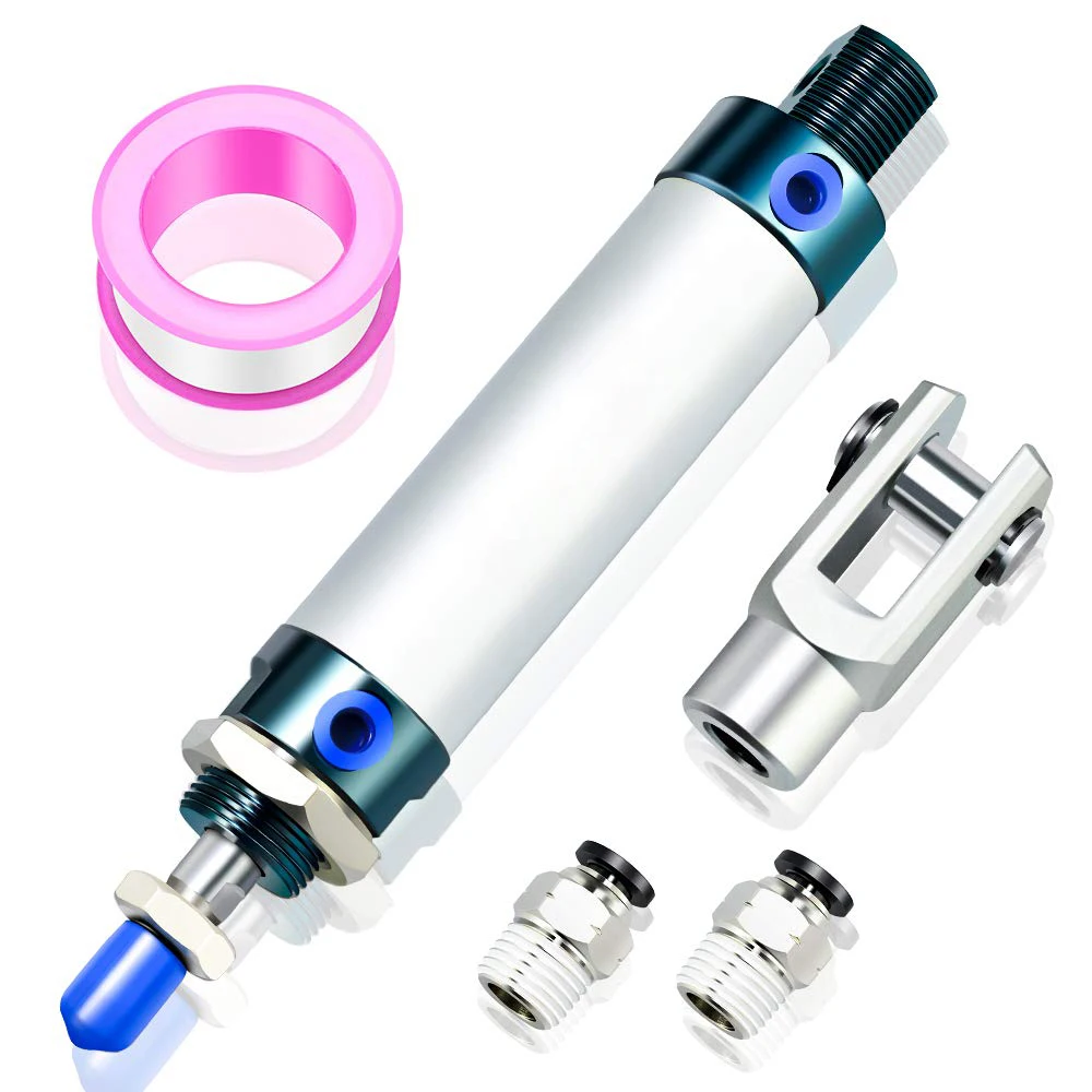 

Pneumatic 16mm cylinder diameter 50mm stroke cylinder with Y connector and 2PCS 6mm accessories MAL16x50