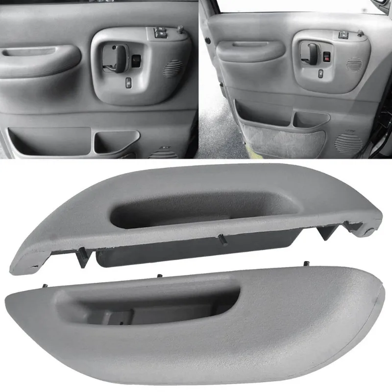 A48P-Inner Door Armrest Pull Handle Cover For Express GMC Savanna 1500 2500 3500 1996-2002- Models 12376629& 12376630