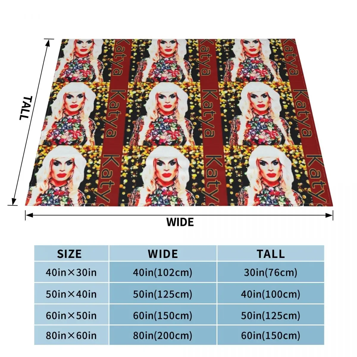 Katya Tribute 2 Throw Blanket Multi-Purpose Camping Hair Thermals For Travel Blankets