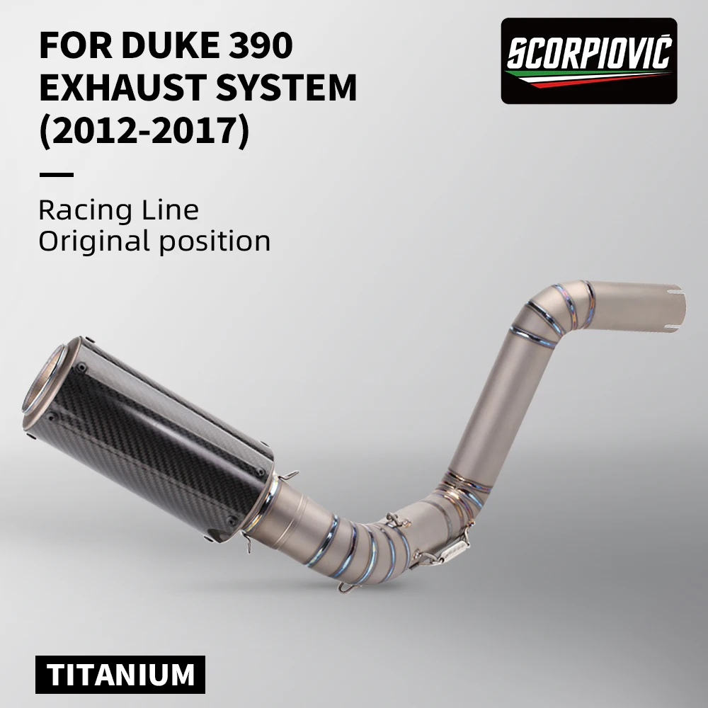 

Suitable for motorcycle DUKE390 390 RC390 High Performance Exhaust Mid-Segment System Set (2012-2017)