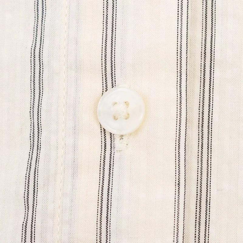 보이프렌드 스타일 긴팔 스트라이프 셔츠 여성 한국식 턴다운 칼라 루즈 블라우스 여성 싱글 브레스티드 타이 디자인 셔츠