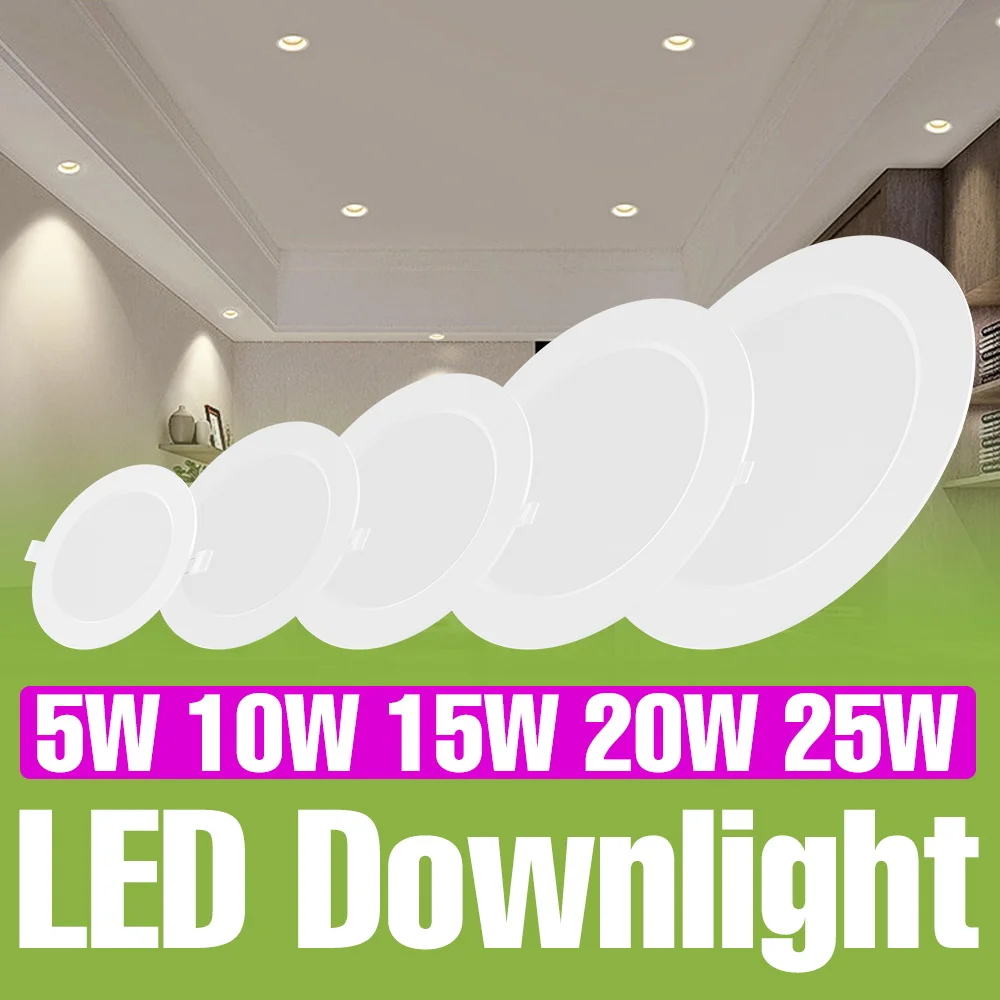 LED مصباح السقف راحة النازل المستديرة AC220V الأضواء لا وميض الباردة الأبيض 5 واط 10 واط 15 واط 20 واط 25 واط للمنزل غرفة المعيشة المطبخ