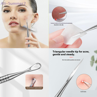 {MX} Ultra-fine Pimples Blackhead Whitehead Clip Stainless Steel Acne Fat Particles Remove Needle Face Beauty Cleaning Tools