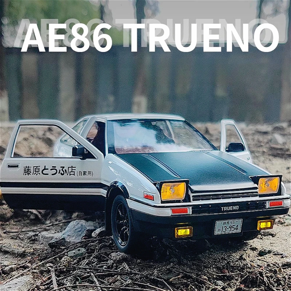 Large 1:20 Initial D AE86 Rolls-royce Cullinan Model Car Toy Diecast Metal Vehicle Sound & Light Miniature Toys Collection Gifts