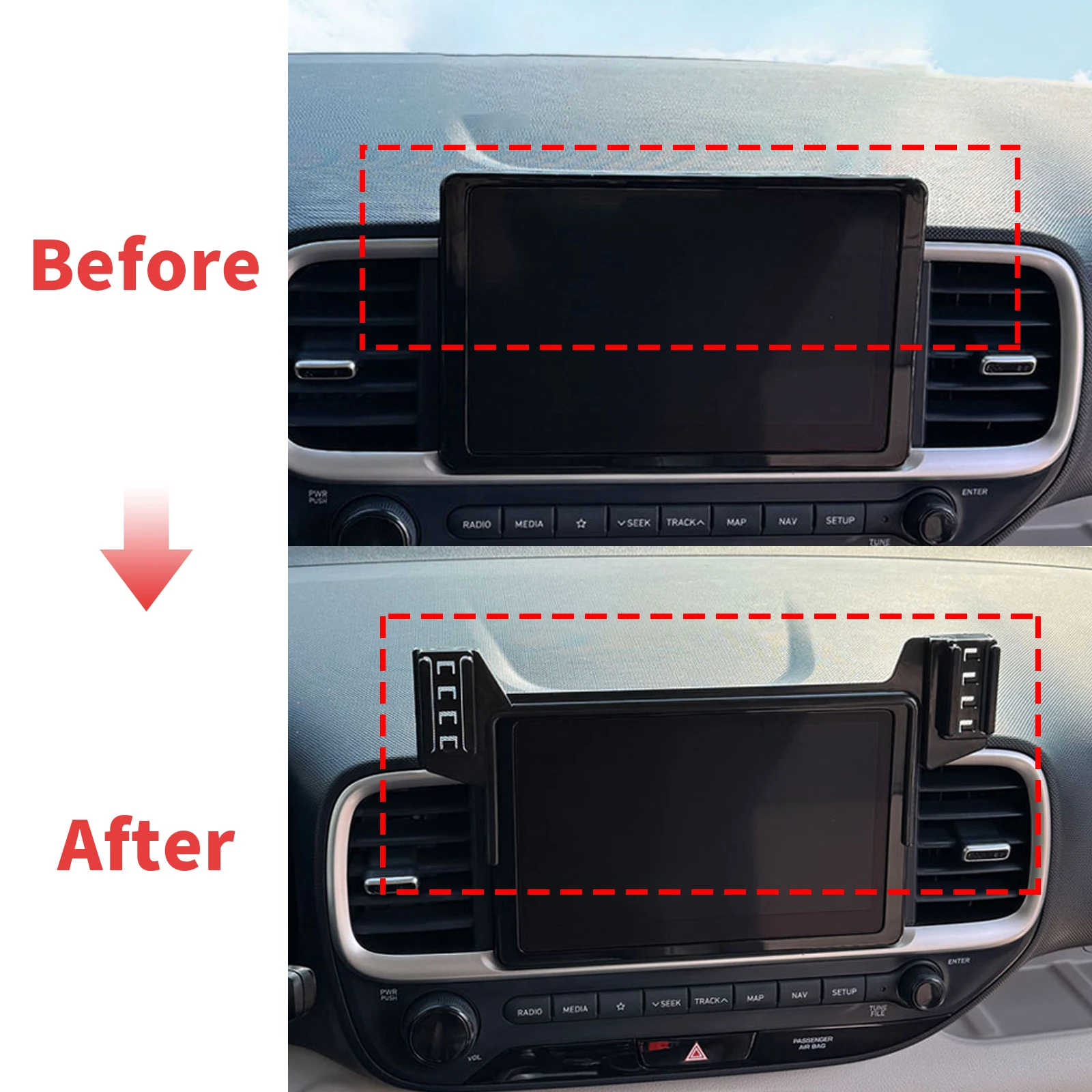

for Hyundai VENUE 2019-2025 （8inch） ​​Phone Holder, Dashboard Screen Mount Bracket Easy Installation​​ Car accessoires