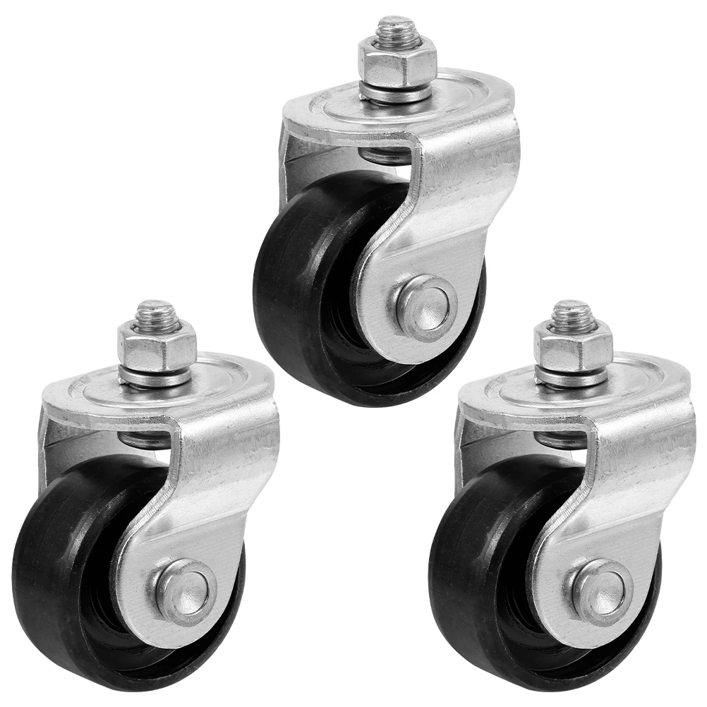 

3 Pcs Jack Accessories Universal Wheel Caster Wheels Floor Replacement Parts Machine Garage Casters Horizontal Rubber Trailer