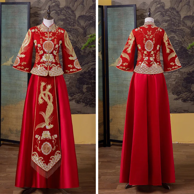 Xiuhe Clothing 2024 New Bridal Women's Chinese Dress Wedding Gown Physical Store Same Style plus Size Suit