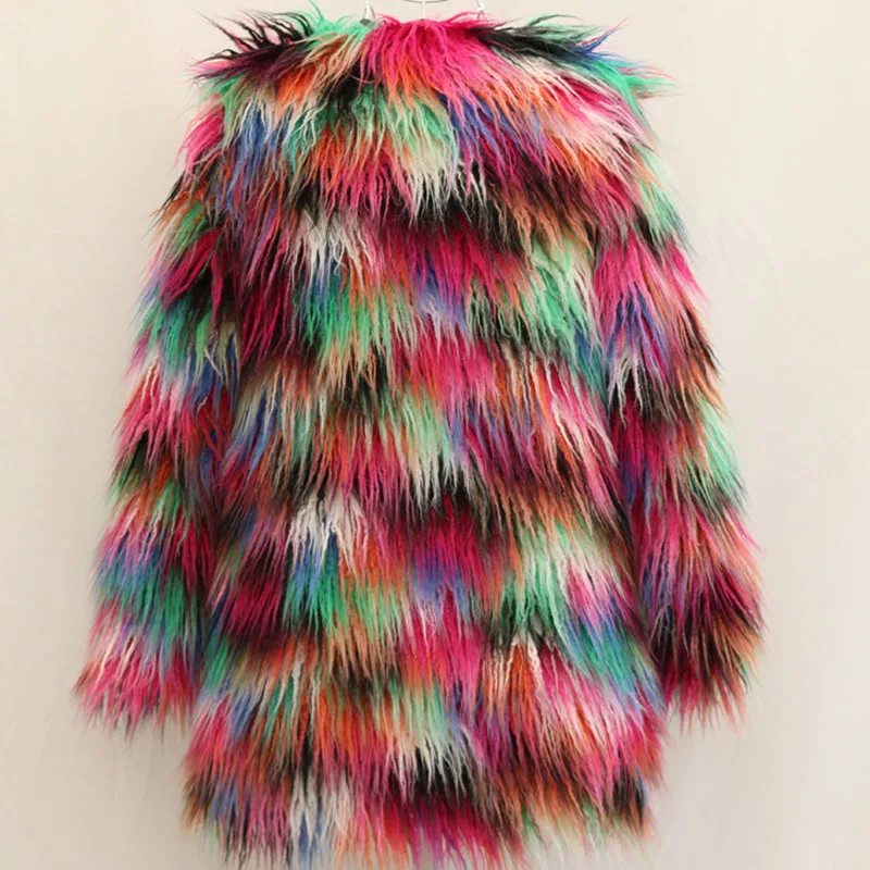 Abrigo de piel de alta calidad, abrigo de piel de zorro de imitación, nuevo temperamento de invierno, lana de playa de imitación, abrigo de piel para mujer H610