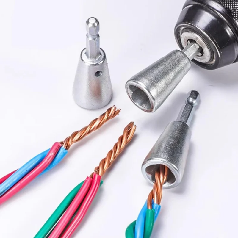 

Efficient and Enhanced Wire Stripping and Twisting Tool Kit for Electric Drill Drivers - Convenient Hex Shank Cable Twister and