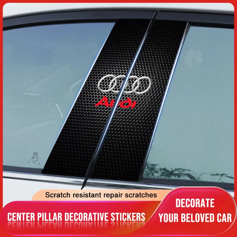 

Car Center Pillar Badge Anti-scratch Protector Films Stickers For Audi Sline A1 A2 A3 A4 A5 A6 A7 A8 Q1 Q2 Q3 Q4 Q5 Q6 Q7 Q8 RS3
