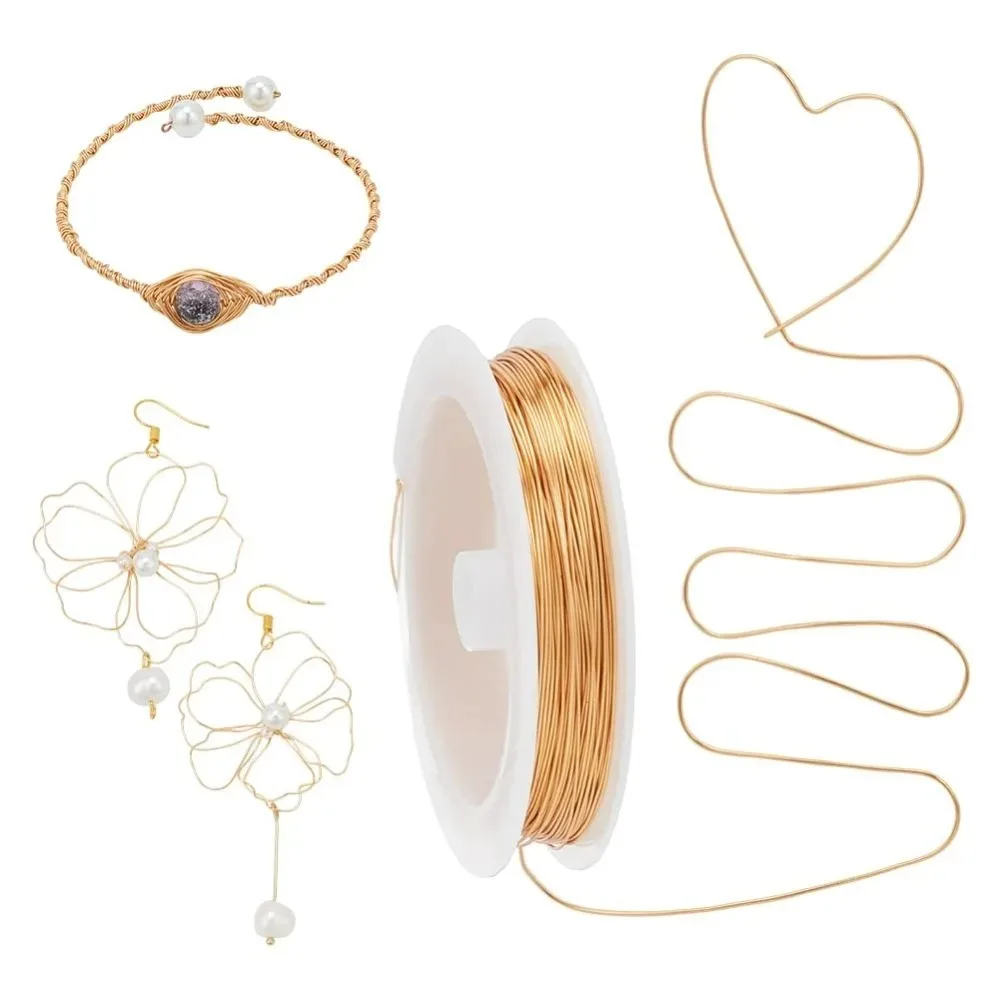 

Медный провод 24, калибра для изготовления ювелирных изделий, гибкий ремесленный комплект из мягкого бисера, устойчивый к потускнению