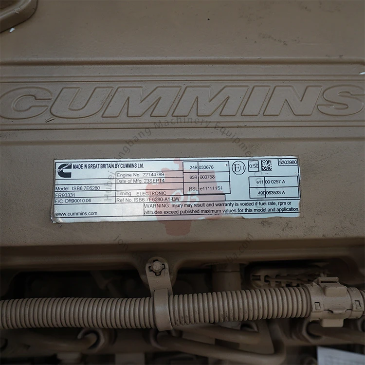 Cummins ISB6.7E6280 asli 22144789   Rakitan Mesin CM2350 CPL3544