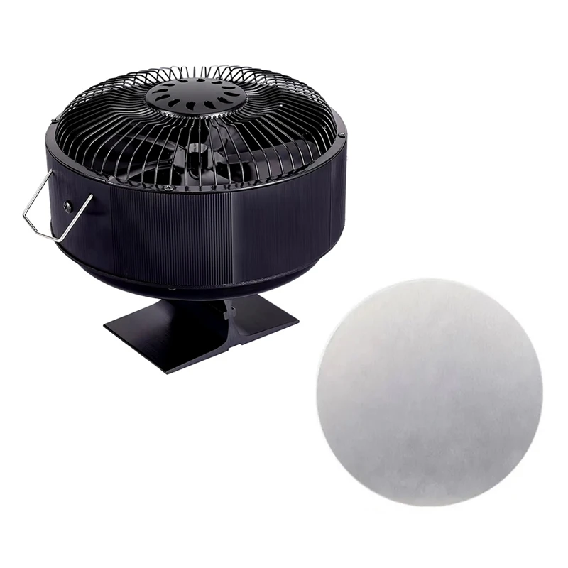 Estufa de calor con ventilador de 5 aspas, quemador de registro/madera/pellet de pie, distribución eficiente del calor, ventilador para hogar silencioso