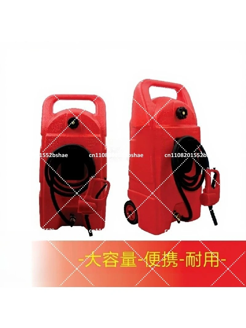 Portable Fuel Tank on Wheels, 14 Gallon Diesel Storage Container with Pump