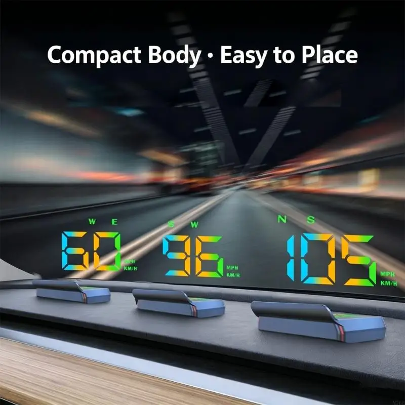 M76E Mehrfarbiges Head-Up-Display mit Echtzeit-Geschwindigkeitsrichtung und Ermüdungserinnerungsfunktion, HUD-Projektor ABS für – Detail 3