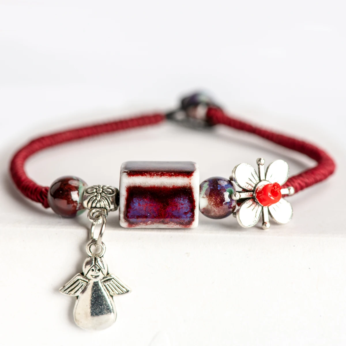 DIY Boho Ceramic Bracelets Beading Bangles Boho Ceramic jewelry for women drop shipping #HY365