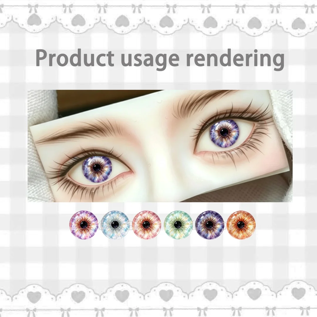 `6 Pairs Shining Glass Blythe Doll Eye Chips Anime Glass Eye Pupil Eye Chips  Jewelry Making Supplies Bulk Items Wholesale MS009