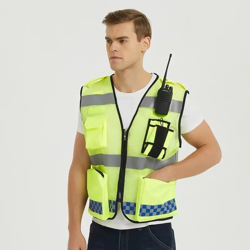 High Visibility Reflective Safety Reflective Vest Personalized Customized Night Cycling Work Clothes For Construction Workers
